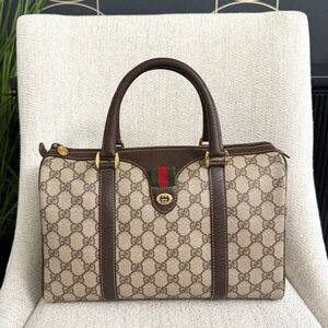 Gucci Brown and Tan Satchel